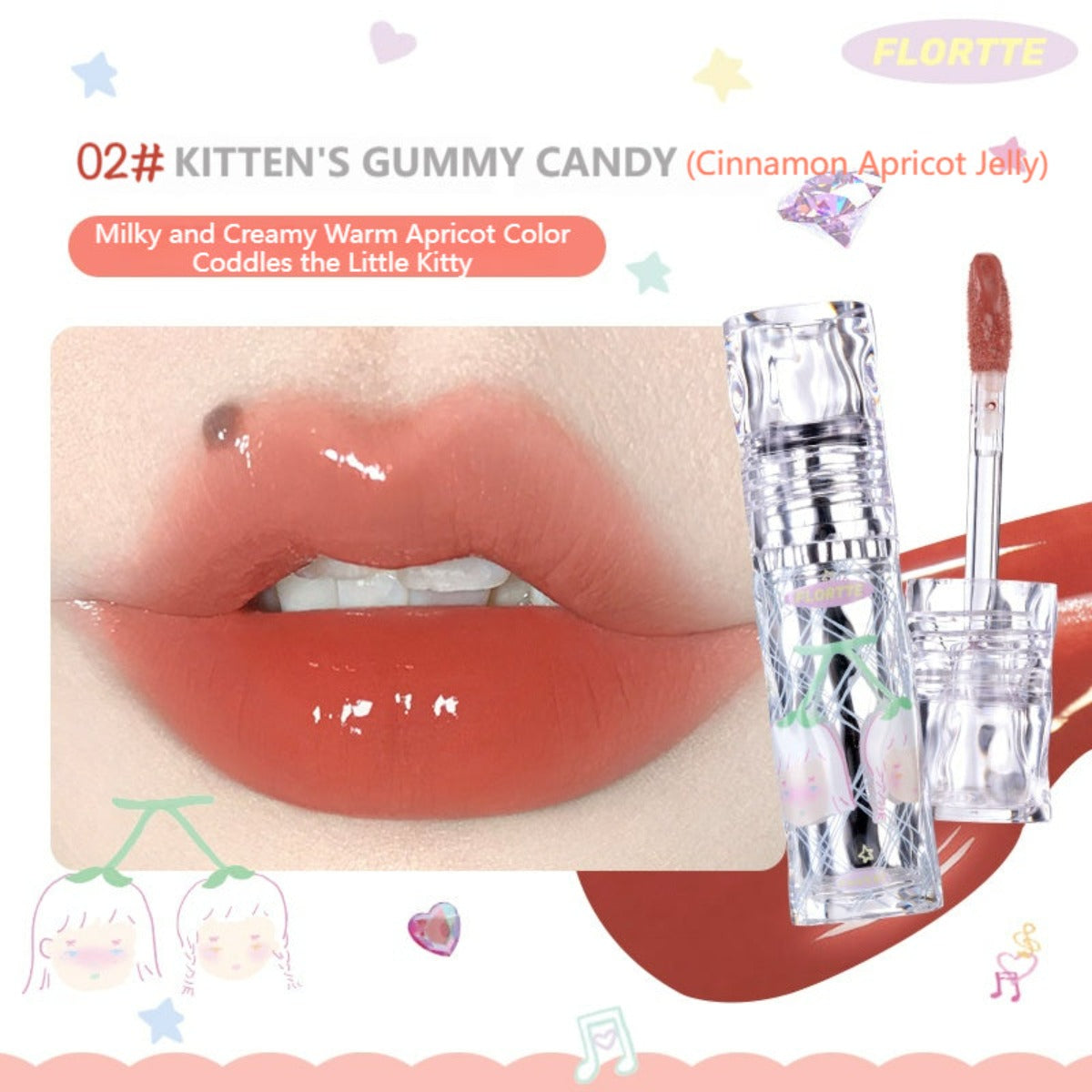 Collection of Girl's World Non-Stick Cup Lip Lacquer in a gallery layout